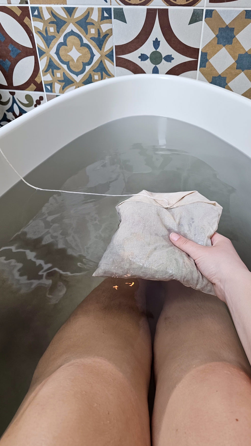 Rêve Méditerranéen – Sachet de thé géant pour le bain bio relaxant à la lavande, camomille, calendula et romarin